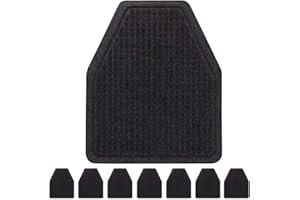 SIDELINX Urinal Mats (8 Pack) - Bathroom Urinal Mat for Floor - Dark Gray Commercial Splash Mats for Men's Restroom