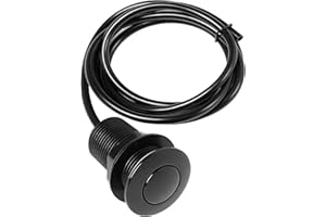 CLEESINK Air Activated Switch Button for Sink Top Garbage Disposal Part (SHORT, BLACK)