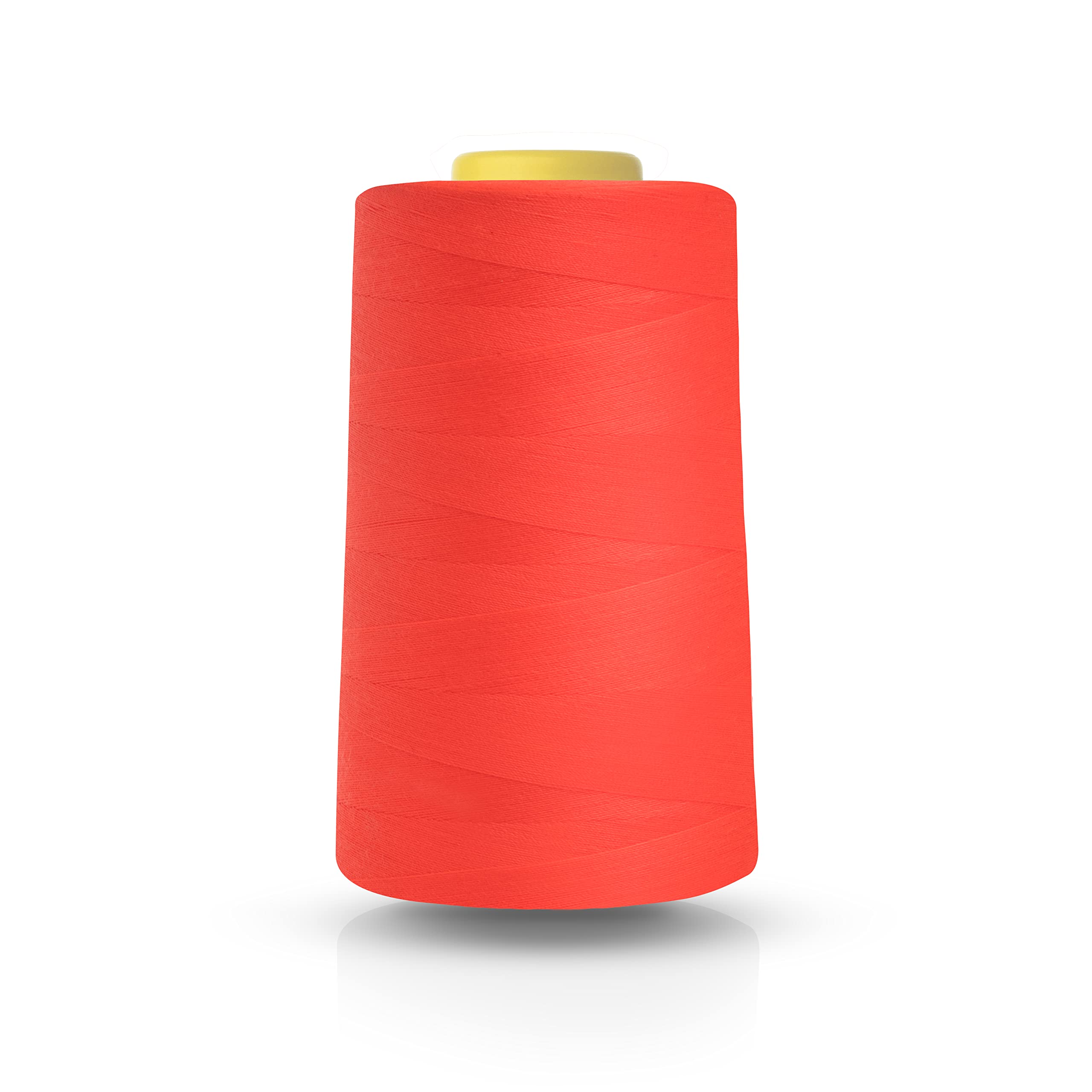 Realm Single Overlocking Sewing Machine Polyester Thread 5000 Yards Cones White Black Natural Navy Red (High Vis Orange)