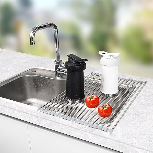 BIRFORK Roll Up Dish Drying Rack Over The Sink, Multipurpose