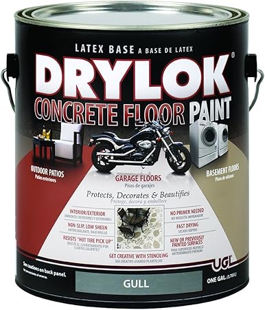 Drylok Concrete Floor Paint 1 Gallon Gull House Paint Amazon Com