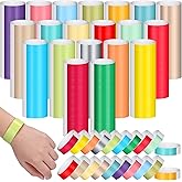 2000 Pcs Paper Wristbands for Events Bulk Variety Neon Wrist Bands Waterproof Hand Bands Adhesive Paper Bracelets Wristbands Armbands for Party Festivals Concerts, 20 Colors