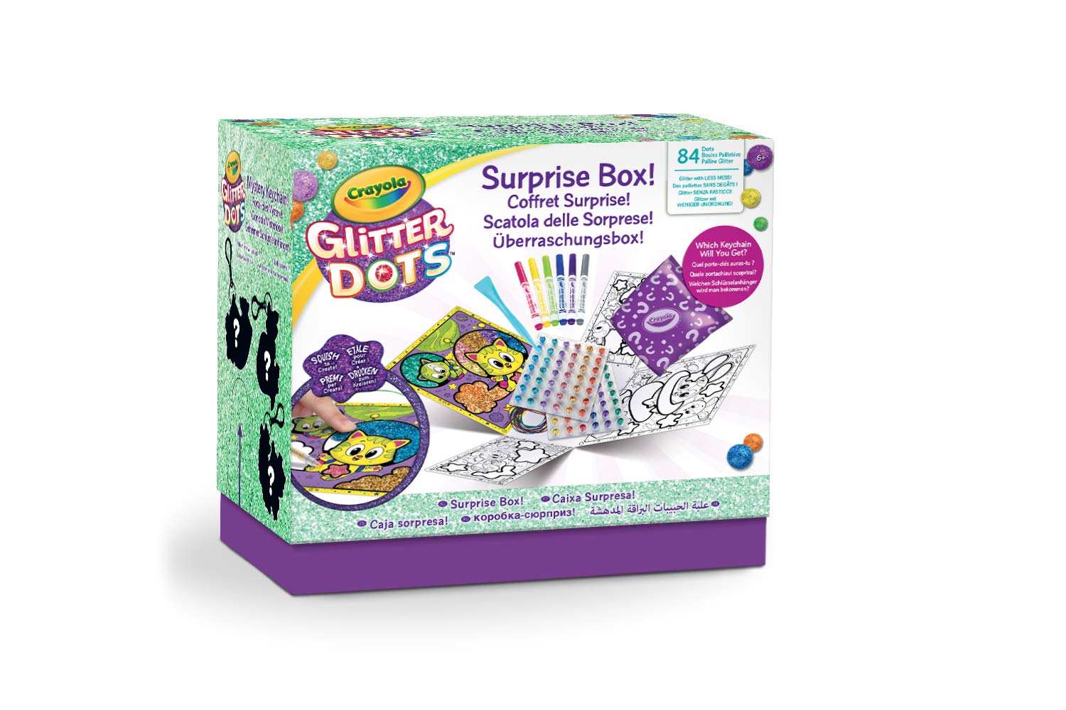 Crayola Glitter Dots - Box of Surprises, to Create and Decorate with Moldable Glitter, Creative Activity and Gift Idea, 04-1088