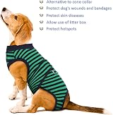 Kuoser Dog Surgery Recovery Suit Adjustable Post Surgery Green L view 7