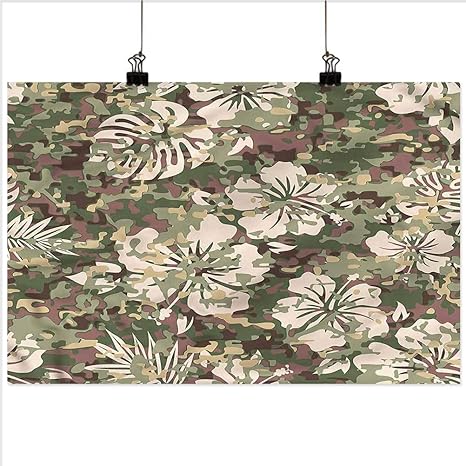 Amazon.com: Camo Bedroom Wall Art Aloha Tropical Jungle ...