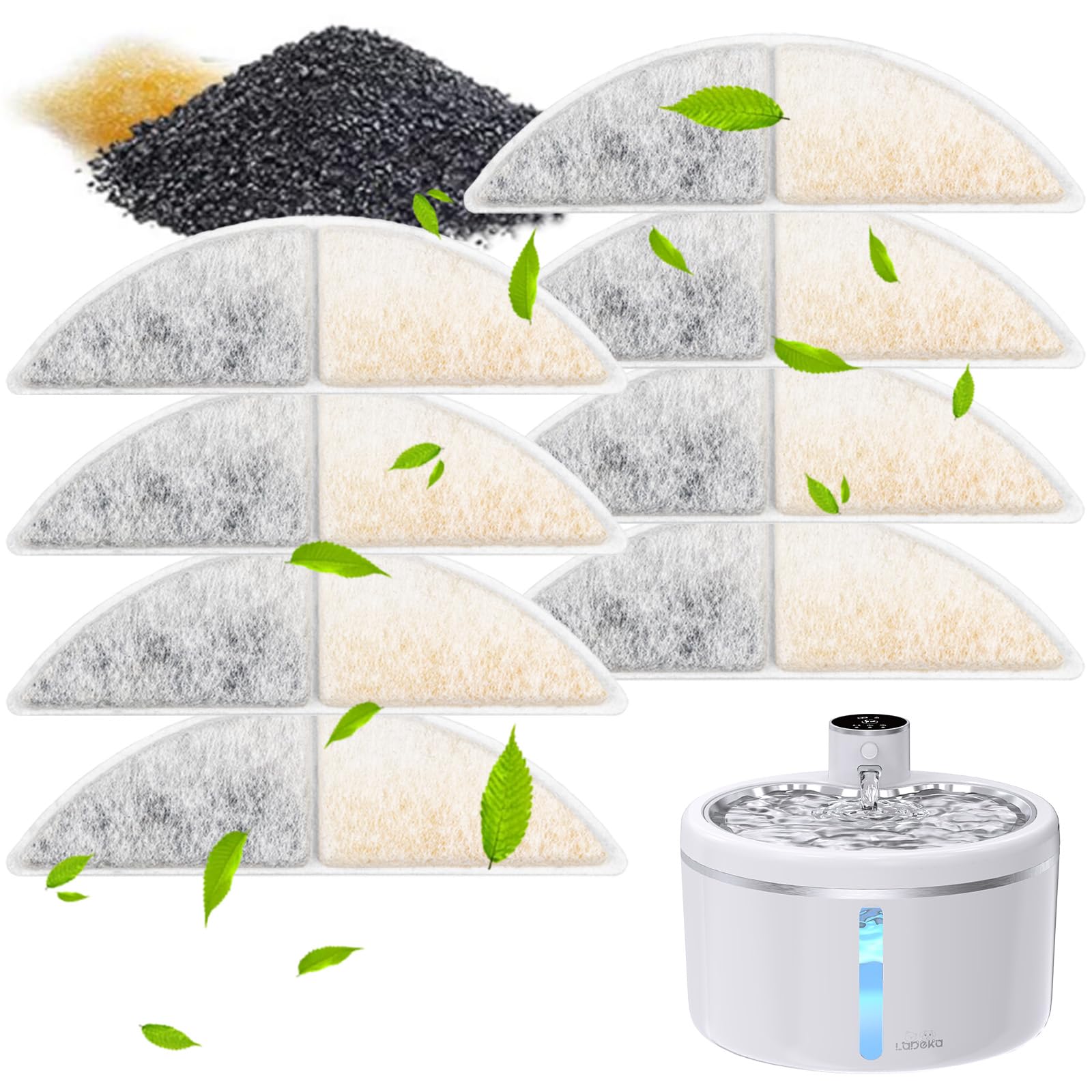 Photo 1 of Labeka 3 Pack Cat Water Fountain Filters, Cat Fountain Replacement Filters for 3L/102oz Cat Water Fountain, for W03B Pet Fountain