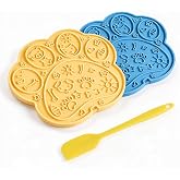 Wfciosdv 2 Pack Paw-Shaped Dog Cat Lick Mat, BPA-Free Silicone Suction Cups | That stick to walls &amp; fridges, with durable cartoon design to slow feeding, calm pets and distract during bathing &amp; grooming