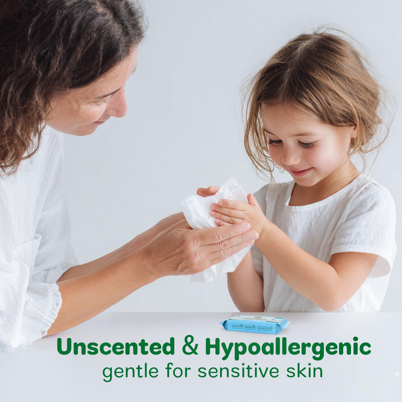 Spülbare Feuchttücher Reisegröße – Mini, Plastikfrei & Unparfümiert, Feuchtes Toilettenpapier für unterwegs mit 99% Wasser, Hypoallergen für Empfindliche Haut, Taschenformat, 48 Stück (8 Packungen) 9