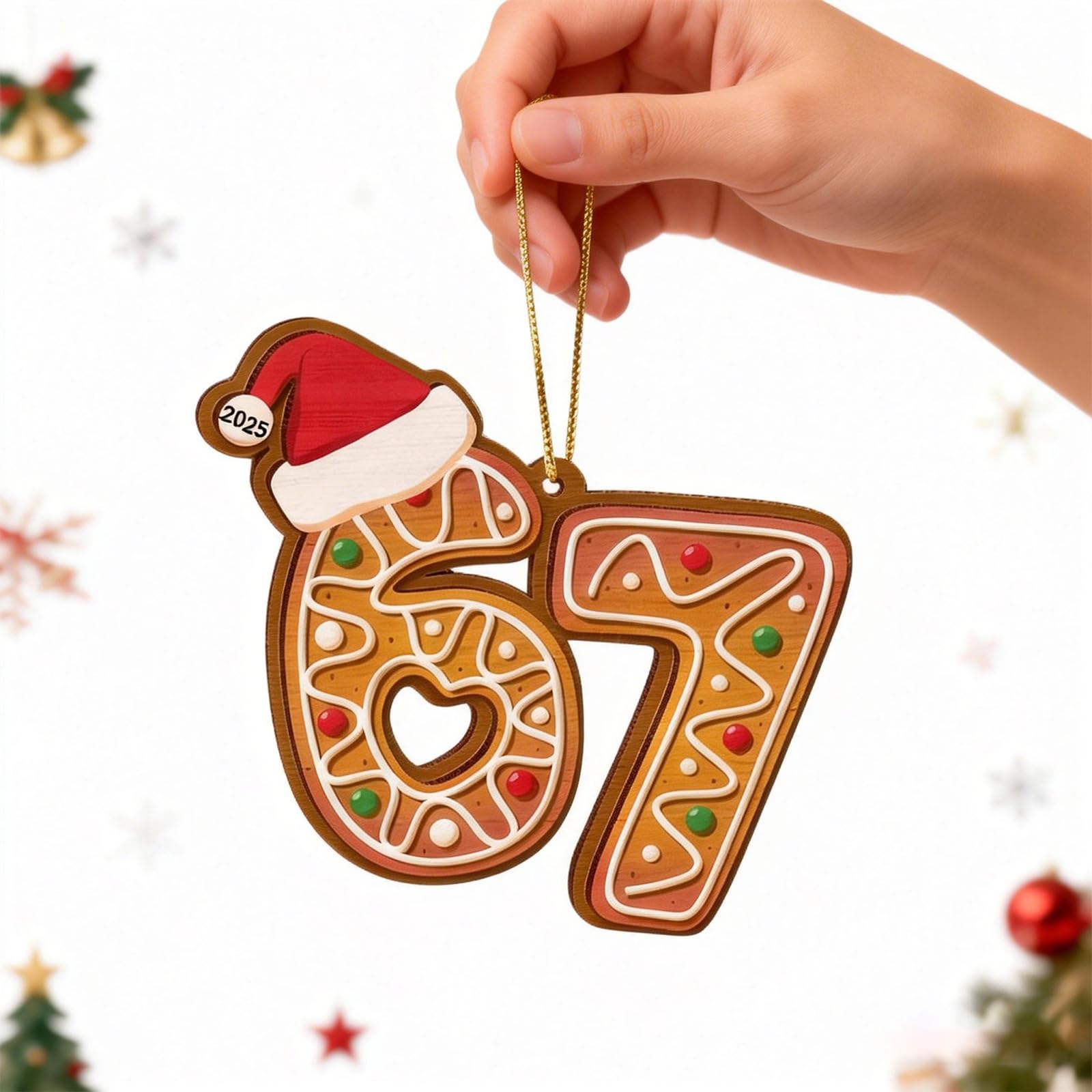 Photo 1 of 2 Pack 67 Meme Ornament, Funny Acrylic Decor for Car, Office & Home, Shatterproof Novelty Gift for Gen Z & Teens, Perfect Gag Gift for White Elephant, Birthday & Secret Santa