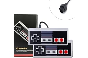 ACISAN 2-Packs Classic Retro 7-Pin Controllers for 8-Bit Entertainment System Console Control Pad