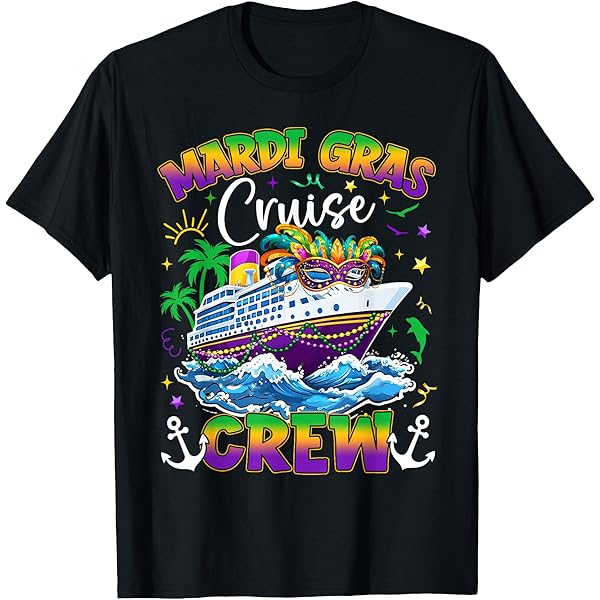 Amazon.com: Mardi Gras Cruise Crew 2026 Carnival Party T-Shirt