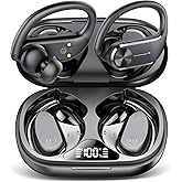 Ear buds Wireless Bluetooth Earbuds 2025 NEW Bluetooth 5.3 Sport Headphones 68Hrs Playtime with LED Display Powerful Bass Over Ear Earphones with Earhooks IP7 Waterproof USB C for Gym/Running