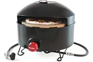 Pizzacraft PizzaQue, Portable Outdoor Pizza Oven, Heats Up To 700°F Cooks Pizza In 6 Minutes, 14” ThermaBond Stone, Restaurant Style Pizza Anywhere