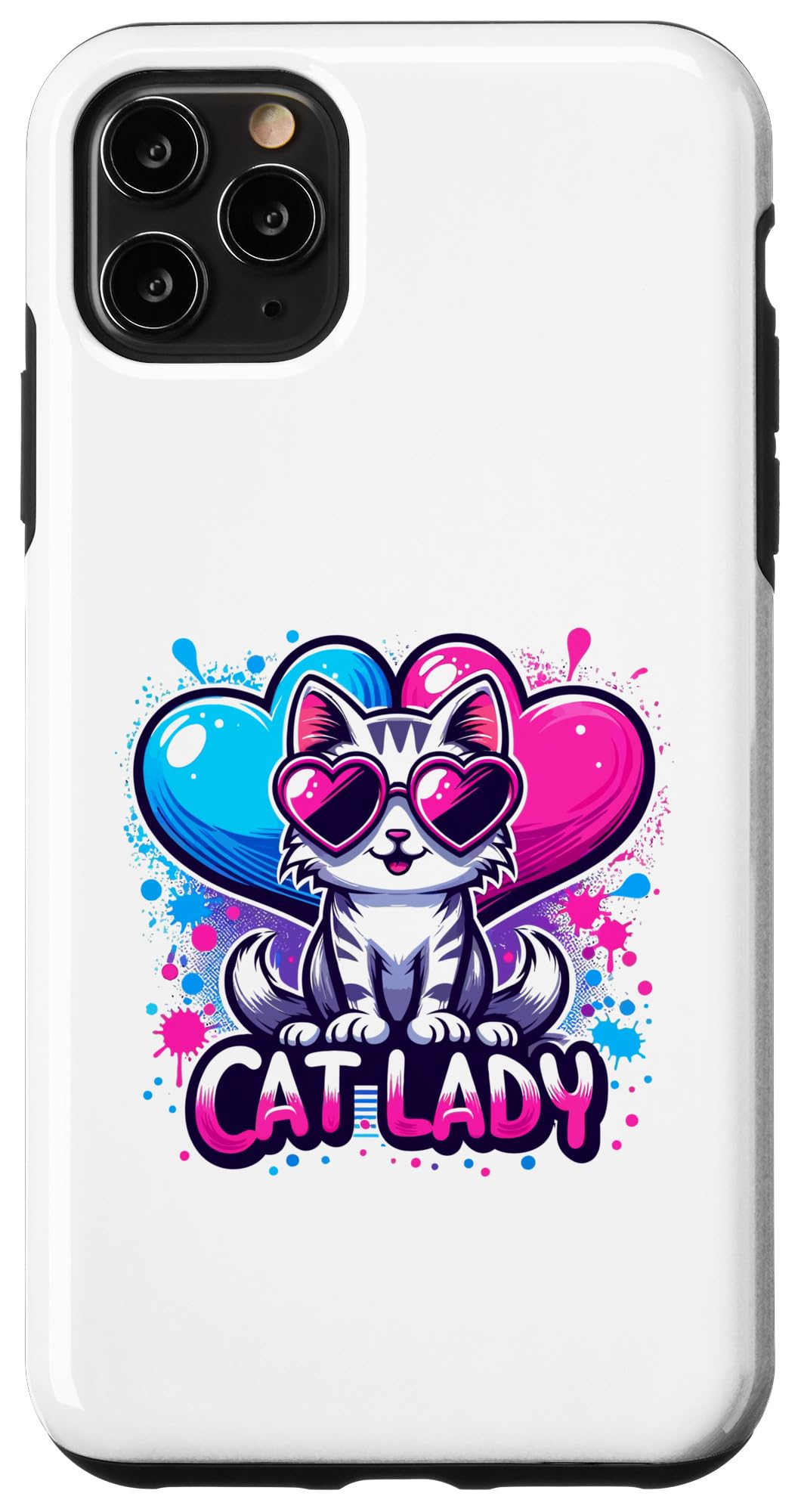 iPhone 11 Pro Max Cat Lady Funny Cat Meow Cats Kitten Lover Girls Women Case