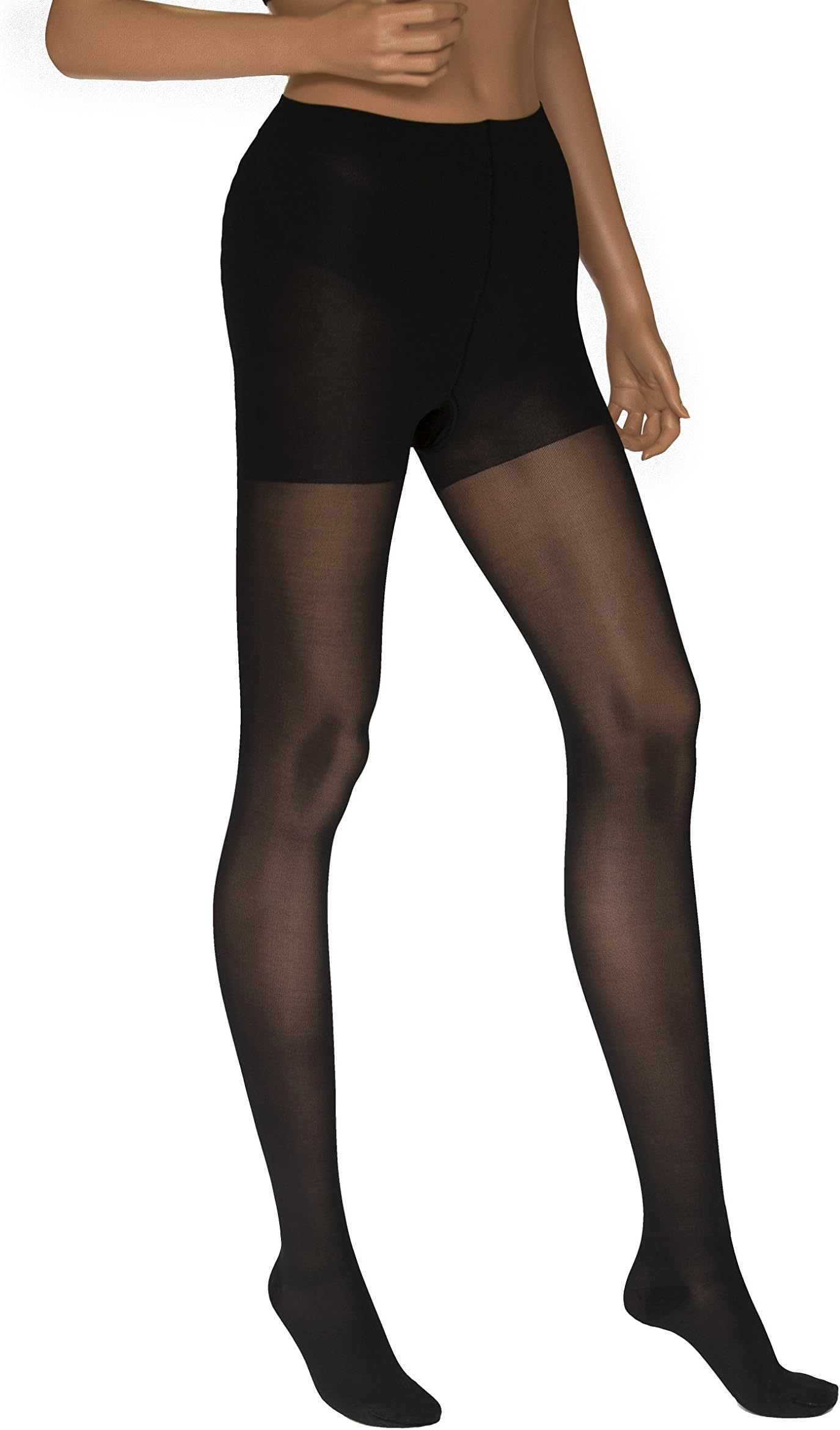 Doctor Comfort Compression Pantyhose 15-20mmHg Women's Sheer Control Top (Small, Black)