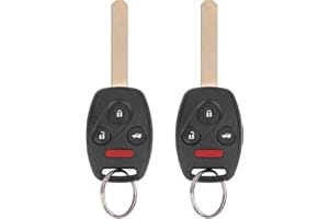 Vurkcy Key Fob Replacement for 2008-2012 Honda Accord Sedan(Not Coupes)/ 2009-2015 Pilot Car Keyless Entry Remote Control,KR55WK49308 35118-TA0-A00,4 Btns,2Pcs
