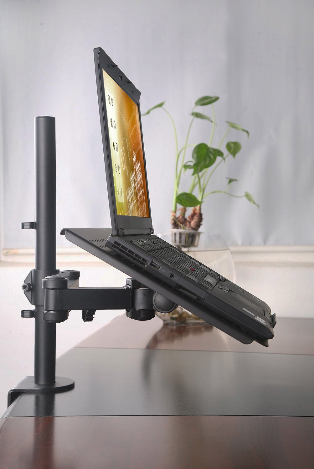 MountIt! Laptop Notebook Desk Mount Stand with Full Motion Height