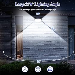 6-Pack Solar Wall Lights Outdoor with 3 Modes