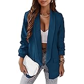 KIRUNDO Blazers for Women Oversized Business Casual 2026 Spring Fall Fashion Long Sleeve Open Front Work Office Suit Jackets