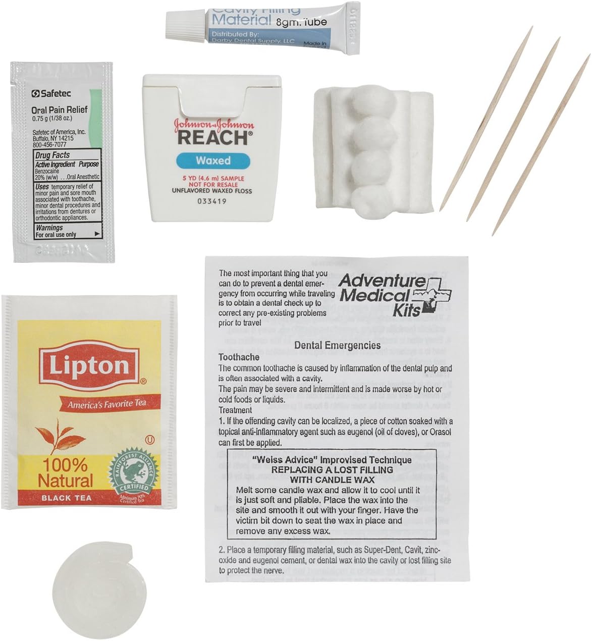 Adventure Medical Kits Dental Medic Travel First Aid Kit for Teeth: Sports & Outdoors