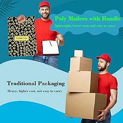 JinRuiKJ Poly Mailers with Handle 10x13 Inch 100