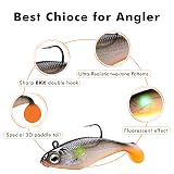Truscend Easy Catch Pre-Rigged Soft Lures TPE Swimbaits for Bass Pike Trout view 2