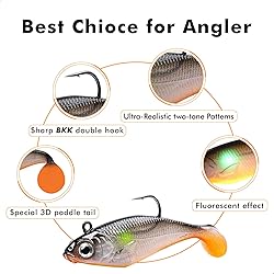 TRUSCEND Power Soft Fishing Lures Pre-Rigged BKK