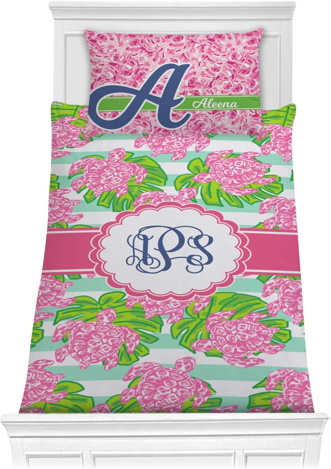 RNK Shops Preppy Comforter Set Twin XL (Personalized