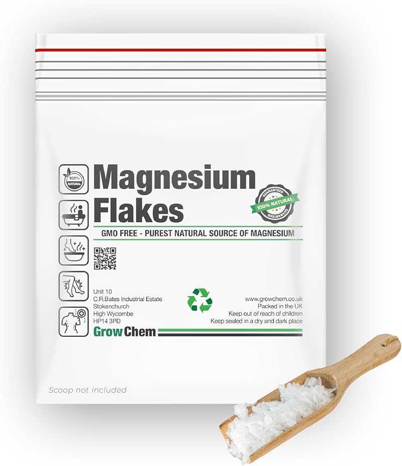 Grow Chem Magnesium Flakes 2KG Dead Sea Magnesium Chloride Bath Salts