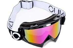 ZJNUO Motorcycle Goggles Dirt Bike Goggles ATV Goggles Off Road Goggles Motocross Riding Racing MX UTV Goggles Windproof Dustproof Scratch Resistant Goggle for Adults Men Women and Youth