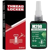 Green M290 Threadlocker Medium Strength Gap Sealants 50ml | Anti-Rust Thread Lock for Sealing Metal Bolts Nuts