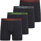 RVCA Boxer Briefs for Men, 4 Pack Moisture Wicking Athletic Underwear