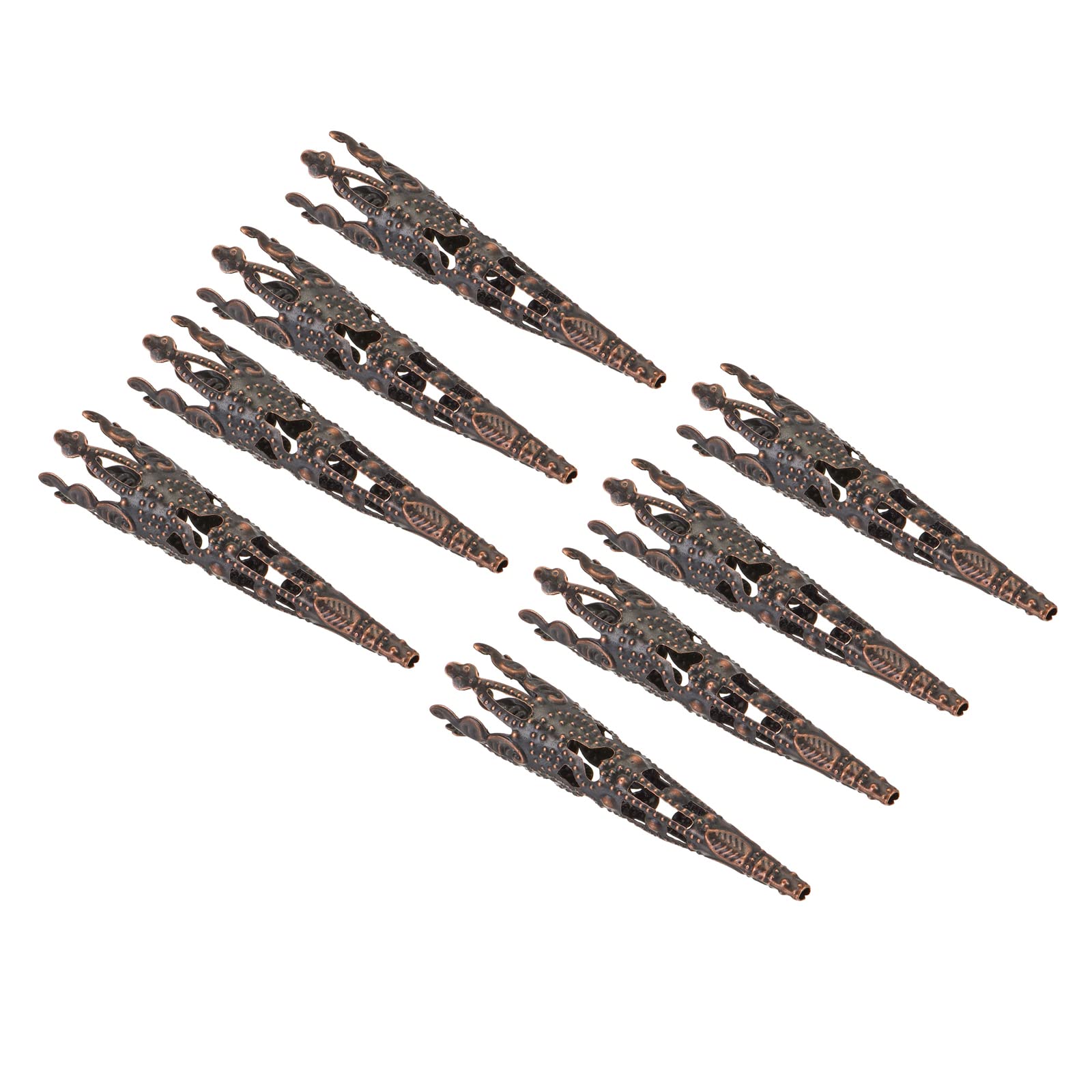 M METERXITY 8 Pack Corsage Decorative Holder - Alloy Brooch Pin Vase, Apply to Weddings Corsage/Parties/DIY Flowers (1.65 Inches, Bronze Tone)