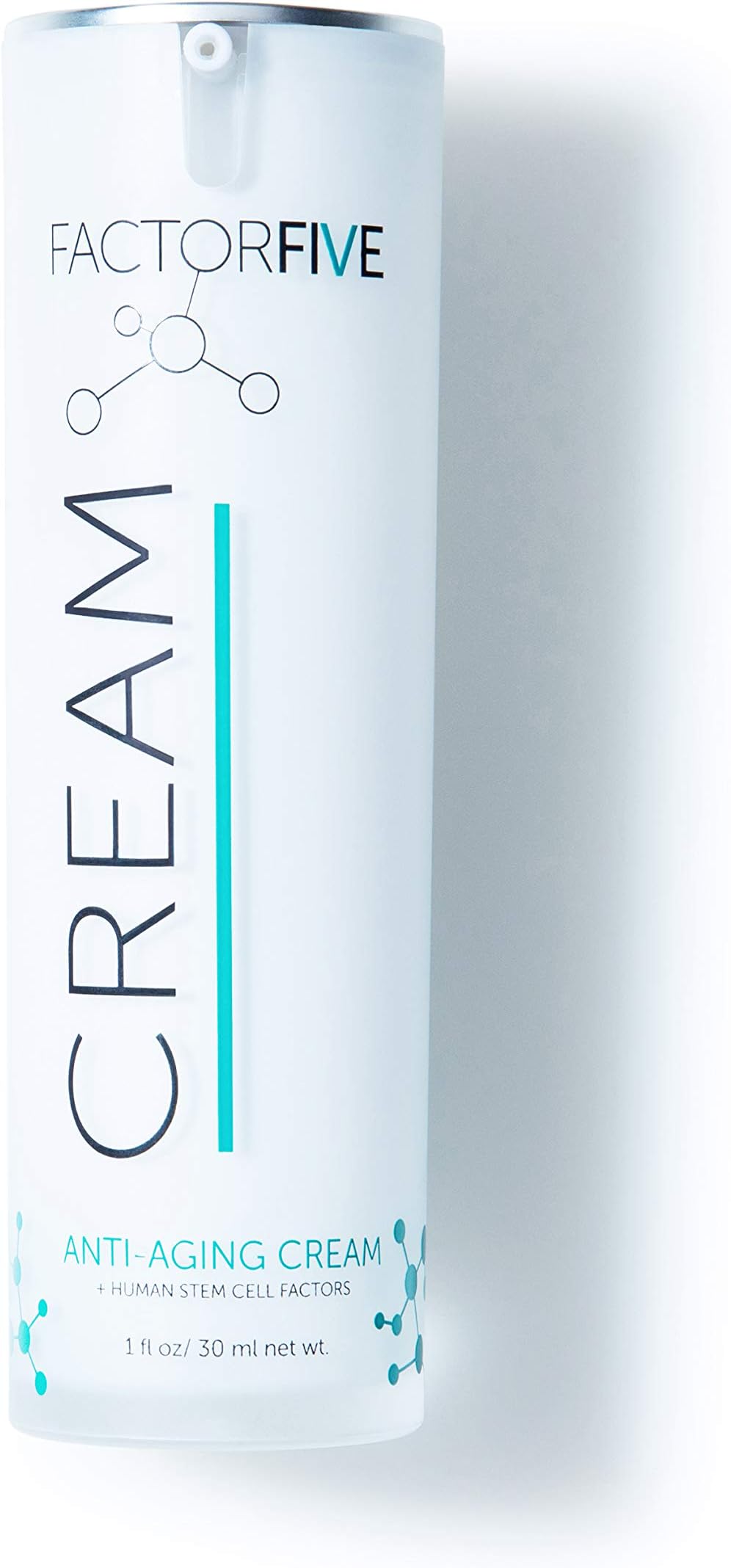 FACTORFIVE Anti Aging Cream with Stem Cell Growth Factors for Anti-Wrinkle, Collagen Boost, and Acne Scarring Repair, Large Size, 1fl oz/30ml