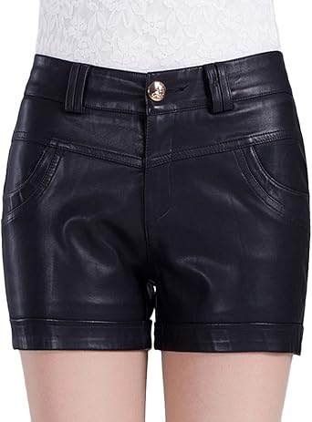 leather shorts amazon