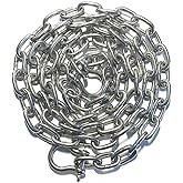 US Stainless Stainless Steel 316 Anchor Chain 5/32" or 4mm by 6' Long Bow Shackles