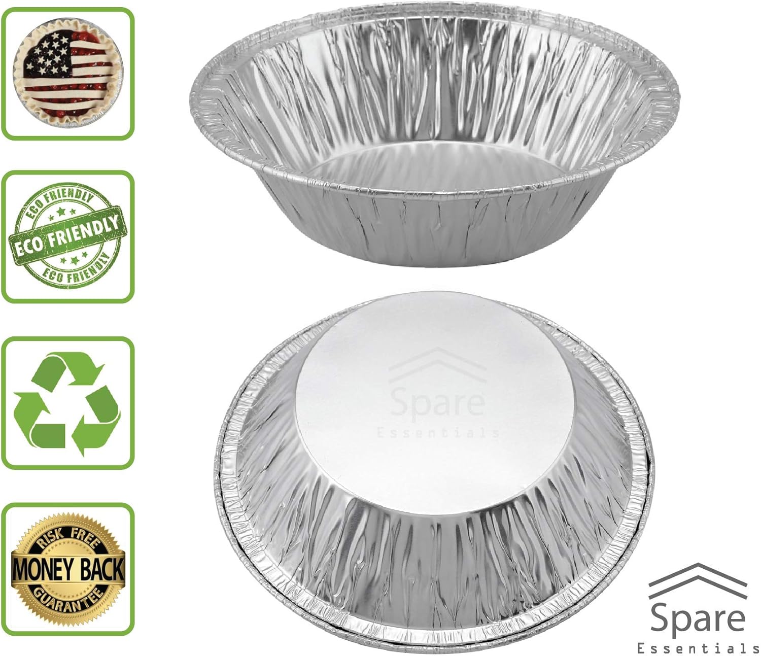 60 Pack Pie Pans 5 Inch Disposable Pie Tins Cooking Aluminum Pie Pans