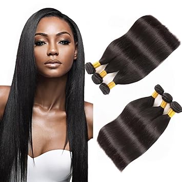 Amazon Com Huarisi Silky Straight Human Hair 3 Bundles 20 22 24