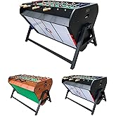 KICK Triplex 55″ Telescopic Rods 3-in-1 Swivel Multi Game Table - Combo Game Table Set - Billiards, Air-Hockey and a Foosball