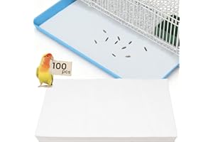 BREENHILL Bird Cage Tray Liners, Disposable Sheets for Birds, Ideal for Packing, Pet Cages, Shipping, and Moving (31.5x23.6in-100p)