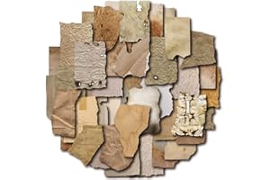 PRSTINCOL 80 pcs Junk Journal Stickers, Vintage Scrapbook Stickers Plain Torn Paper Stickers for Kids Teens Adults, Bullet Journal Stickers for Collage Album DIY Crafts