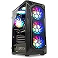 ViprTech Ghost 3.0 Liquid-Cooled PC - AMD Ryzen 5 5600X (12-LCore 4.6Ghz), RTX 4060 8GB, 32GB DDR4 3200, 1TB NVMe SSD, VR-Ready, Streaming, WiFi, RGB, Win 11, Gaming Desktop Computer, Black