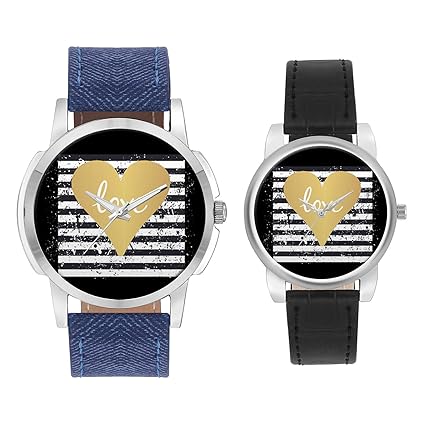 Gifts for Couple, Multicolor Dial Wrist Watch for Men and Women