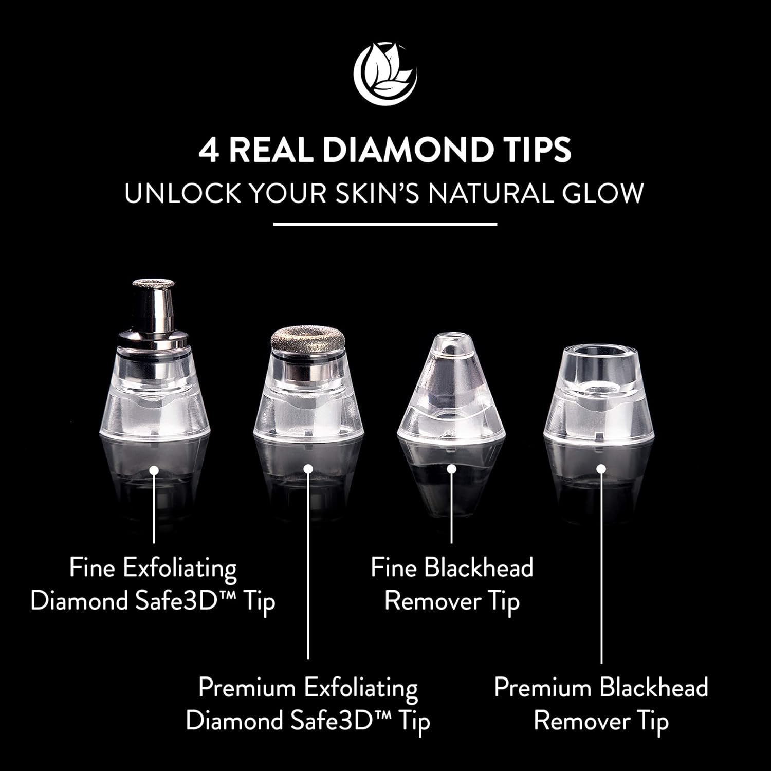 Microderm GLO MINI Diamond Microdermabrasion and Suction Tool - Best Pore Vacuum for Skin Toning - #1 Advanced Facial Treatment Machine - Promotes Collagen Production for Tone, Bright & Clear Skin: Beauty