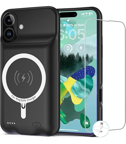 Amazon.com: Battery Case iPhone 16 Plus, Upgraded 12000mAh