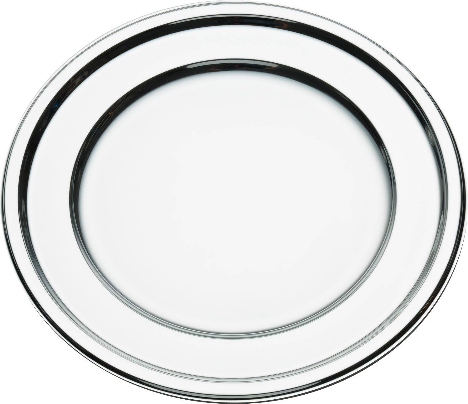 MOZAIK 4 Silver Plastic Round Charger Plate 30cm, 30 centimeters