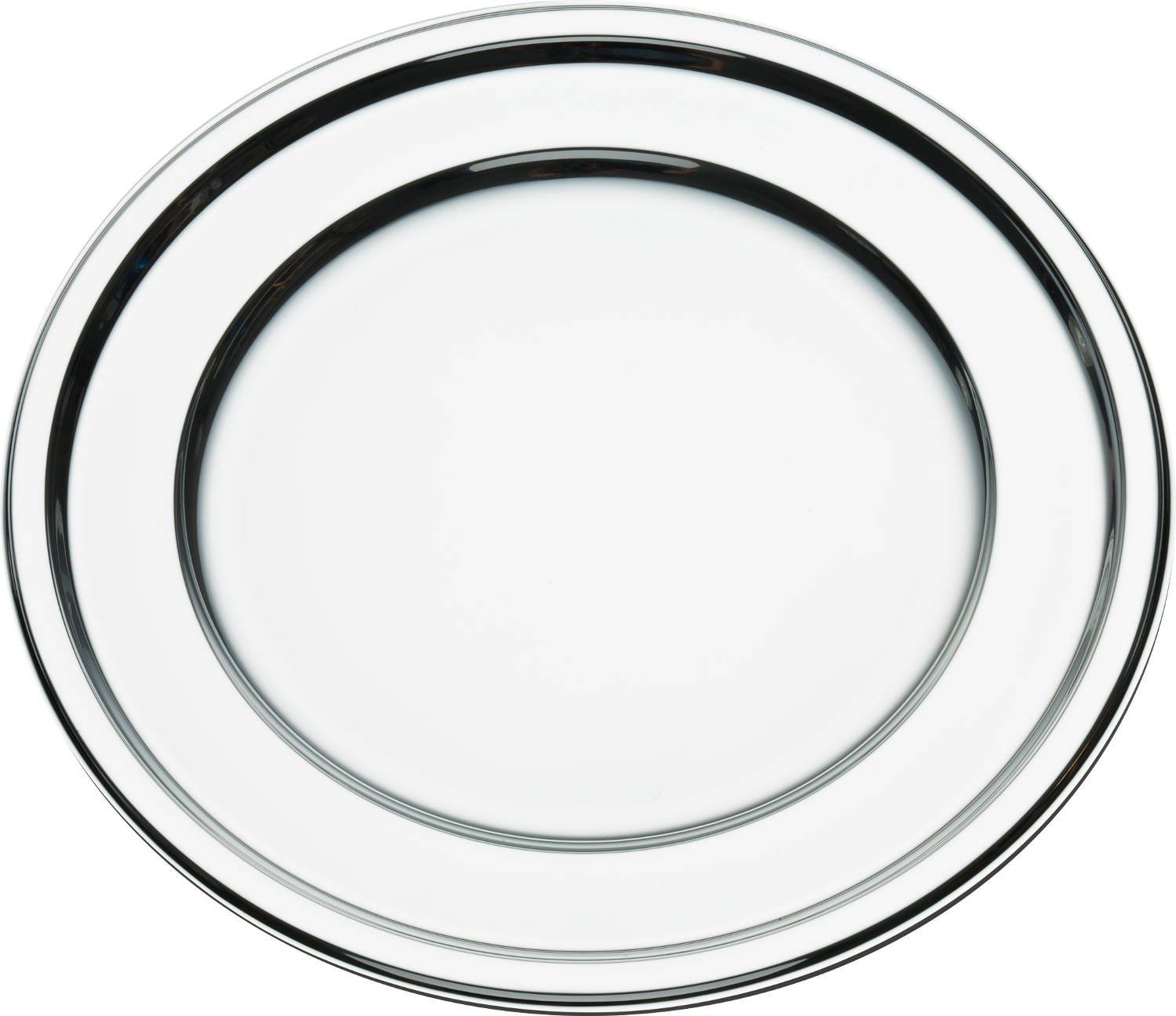 MOZAIK 4 Silver Plastic Round Charger Plate 30cm