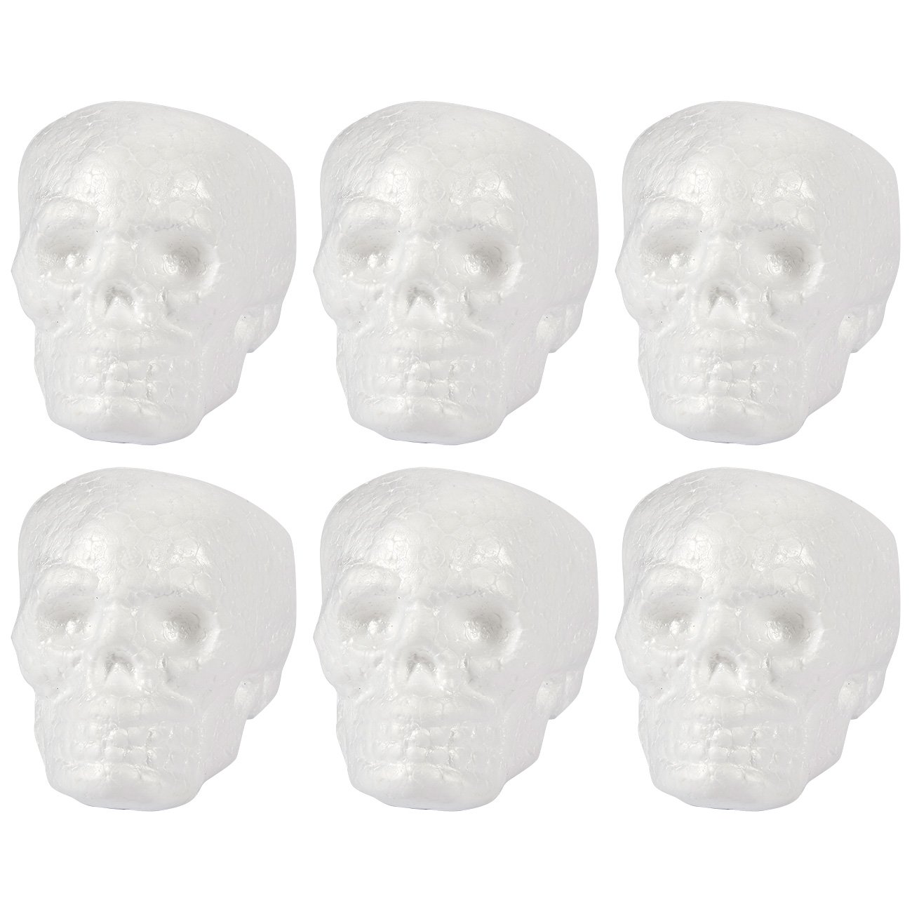 Foam Skull Models Bulk 6 Pack Polystyrene Foam Skull Model for Arts