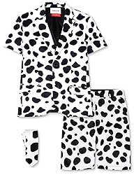 Fashonal Mens Dalmatian Print Costume Suits for