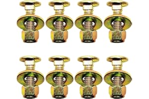 3/8" x 1-1/4" Carriage Bolt of Square Neck and Nylon Lock nut Large Size Washer Assortment Kit by Color Galvanization,Carbon Steel,Grade 2.(8pcs Pack) by metalsuberg